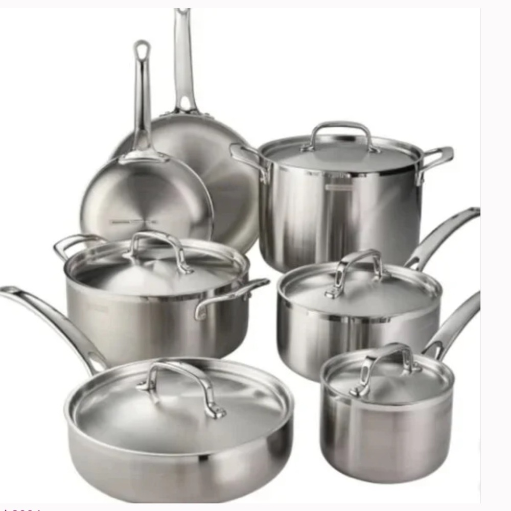 12-piece Tri-Ply Clad Stainless Steel Cookware Set ( NEW WITH BOX